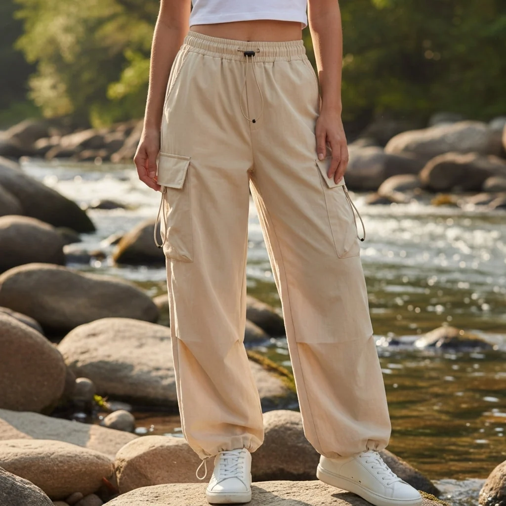 Cargo Pants Women Baggy Wide Leg Sweatpants Utility Streetwear