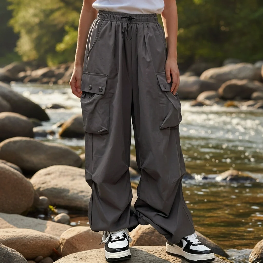 Cargo Pants Women Baggy Wide Leg Sweatpants Utility Streetwear