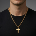 Casual Cross Pendant Necklace | Waterproof Stainless Steel