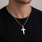 Casual Cross Pendant Necklace | Waterproof Stainless Steel
