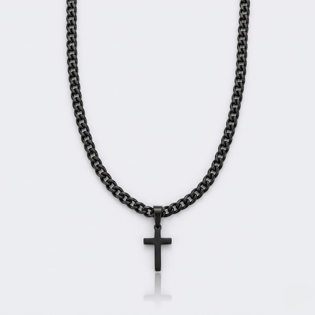 Casual Cross Pendant Necklace | Waterproof Stainless Steel