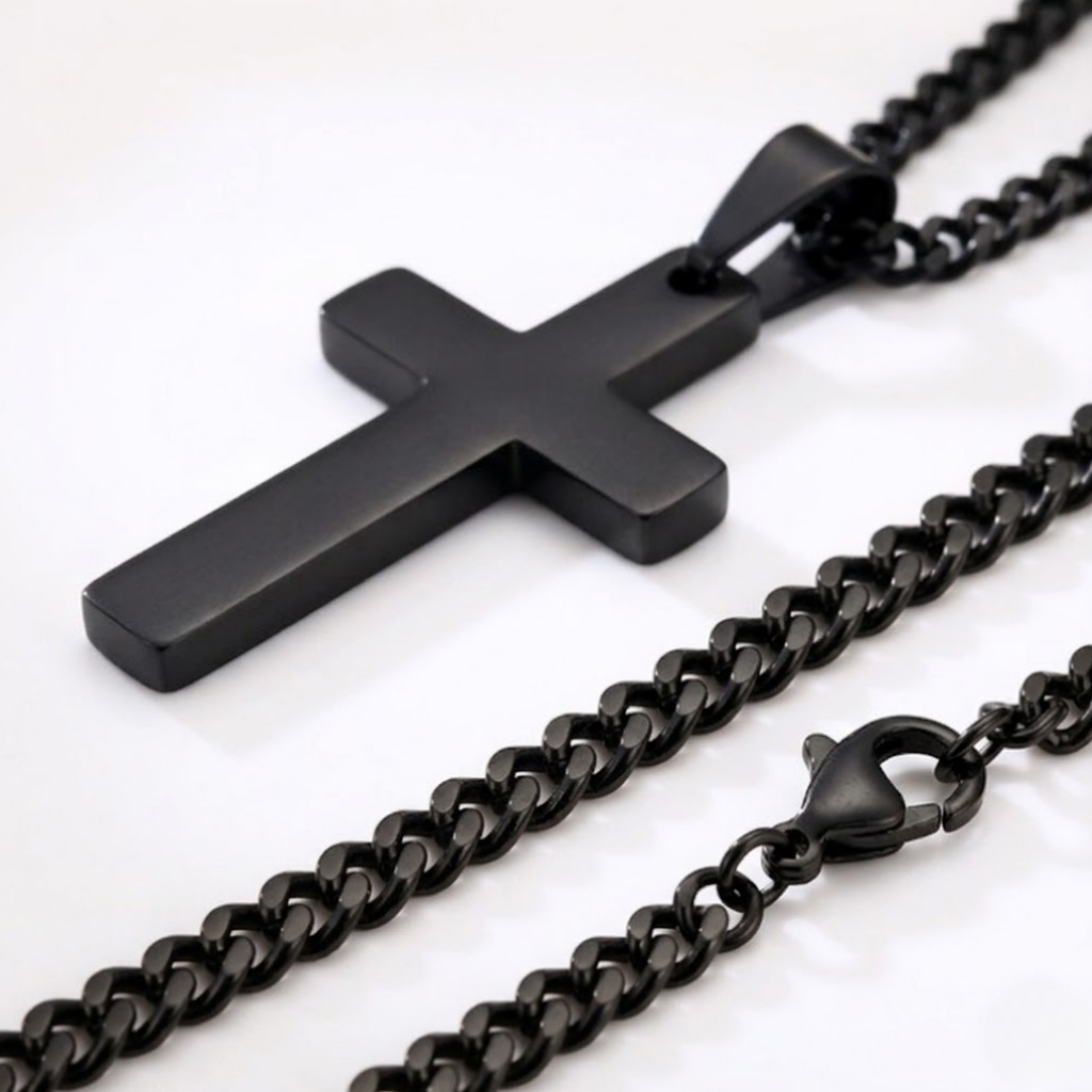 Casual Cross Pendant Necklace | Waterproof Stainless Steel