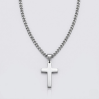 Casual Cross Pendant Necklace | Waterproof Stainless Steel