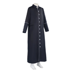 Classic Clergy Robe Cassock with Contrast Trim & Medieval Elegance