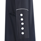 Classic Clergy Robe Cassock with Contrast Trim & Medieval Elegance