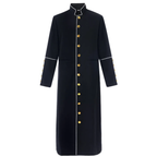 Classic Clergy Robe Cassock with Contrast Trim & Medieval Elegance