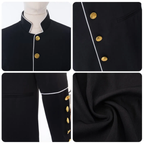 Classic Clergy Robe Cassock with Contrast Trim & Medieval Elegance