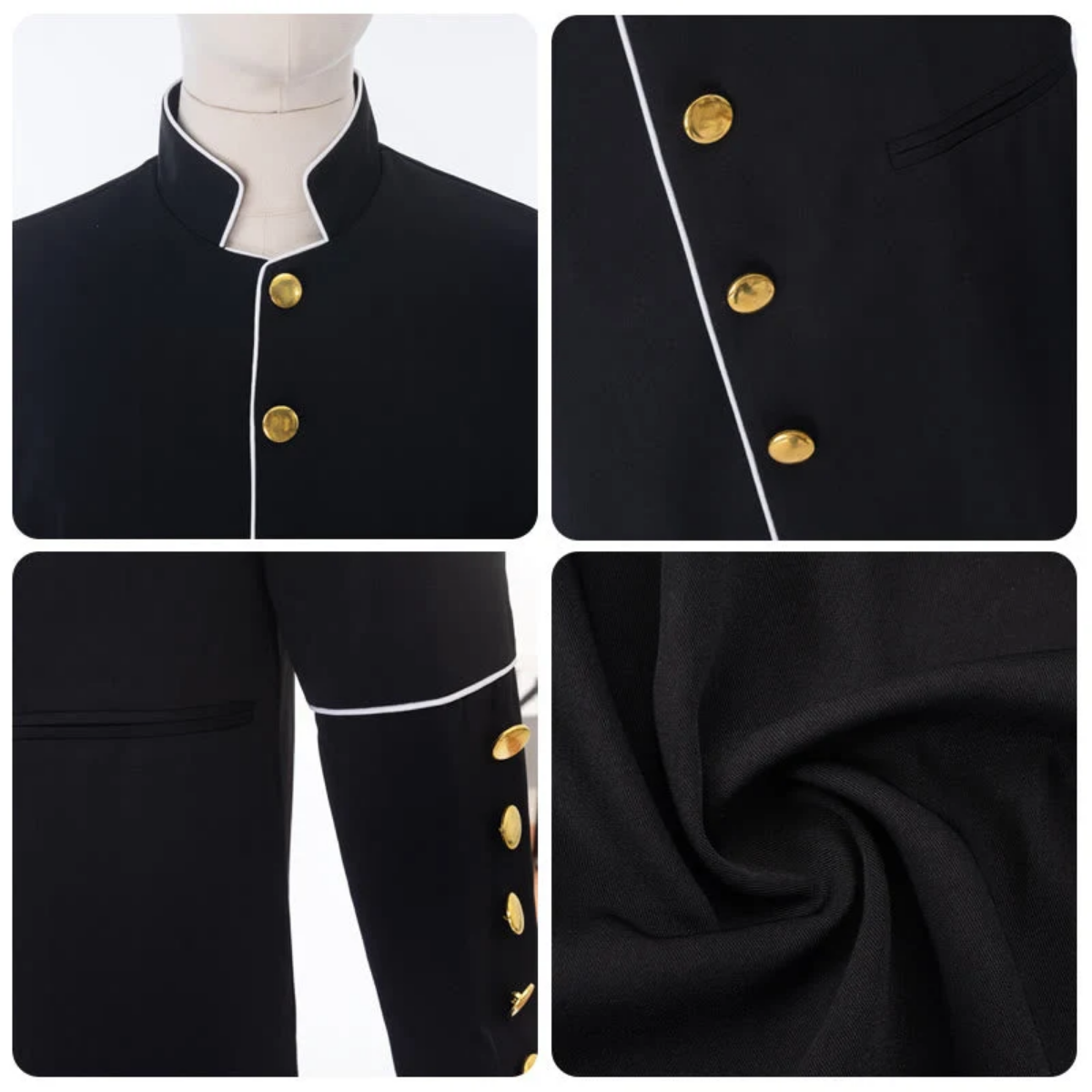 Classic Clergy Robe Cassock with Contrast Trim & Medieval Elegance