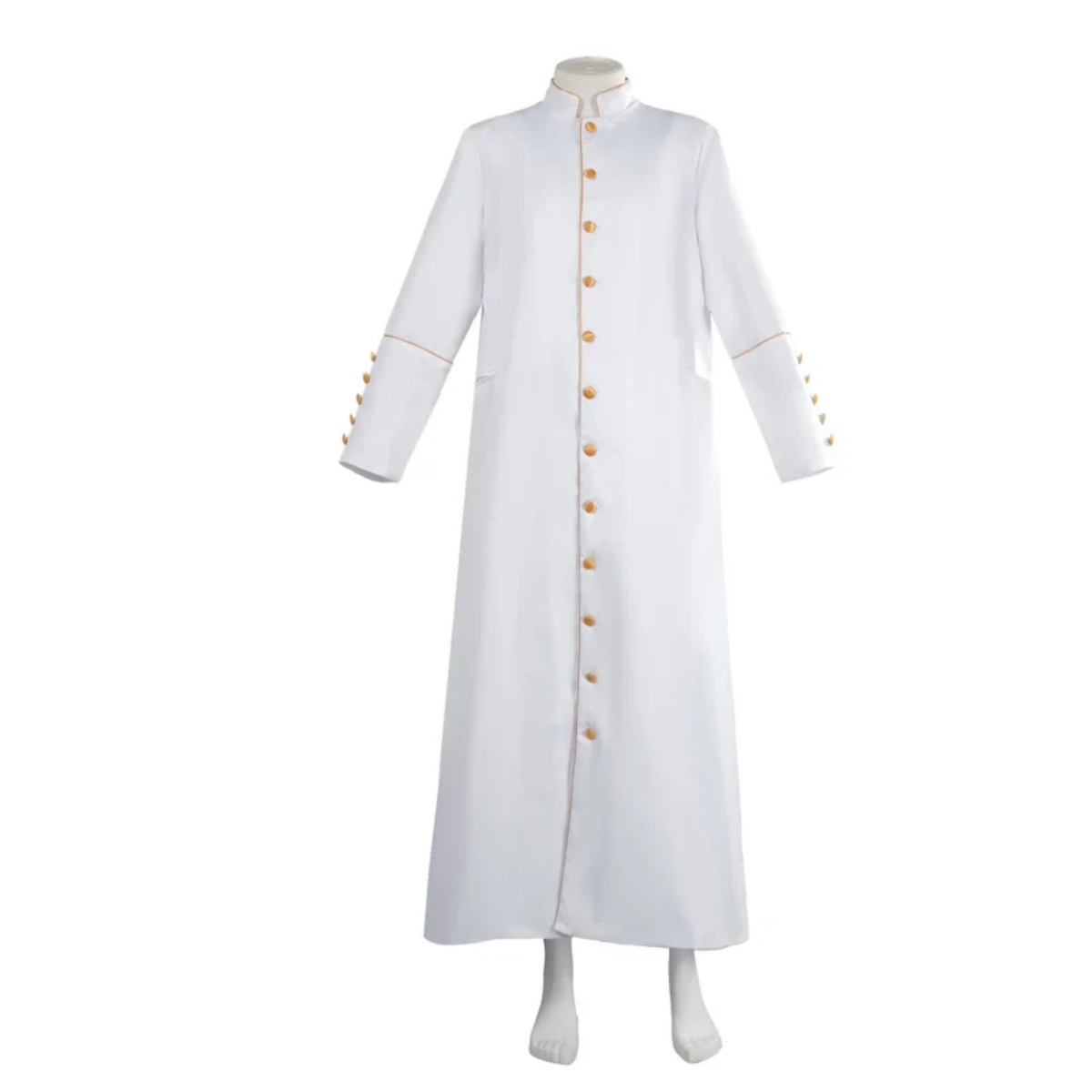 Classic Clergy Robe Cassock with Contrast Trim & Medieval Elegance