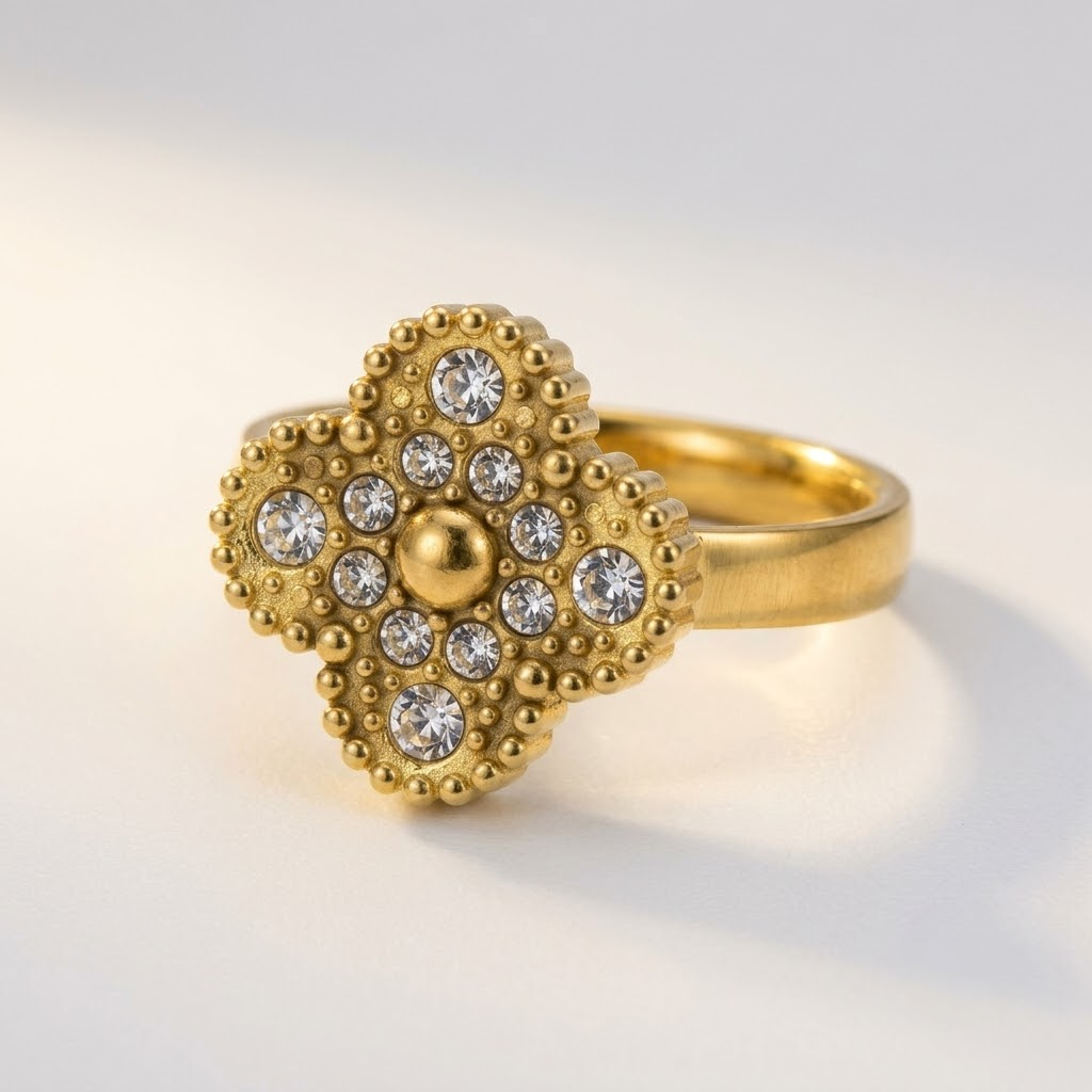 Clover Ring Women | Cubic Zirconia-Tithesource-