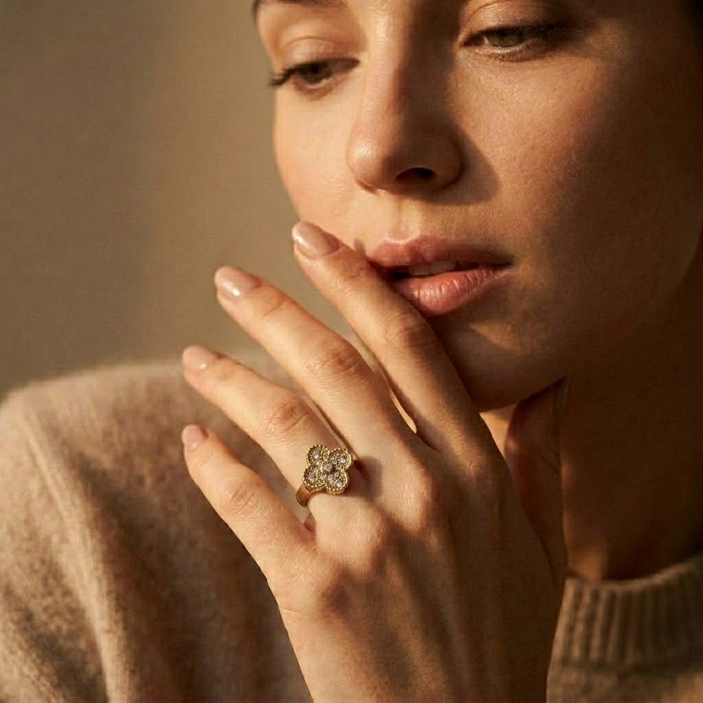 Clover Ring Women | Cubic Zirconia-Tithesource-