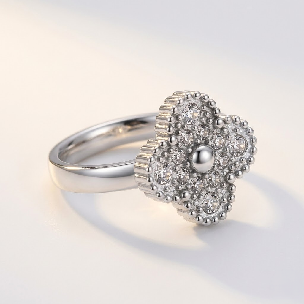 Clover Ring Women | Cubic Zirconia-Tithesource-
