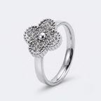 Clover Ring Women | Cubic Zirconia-Tithesource-Silver-6-