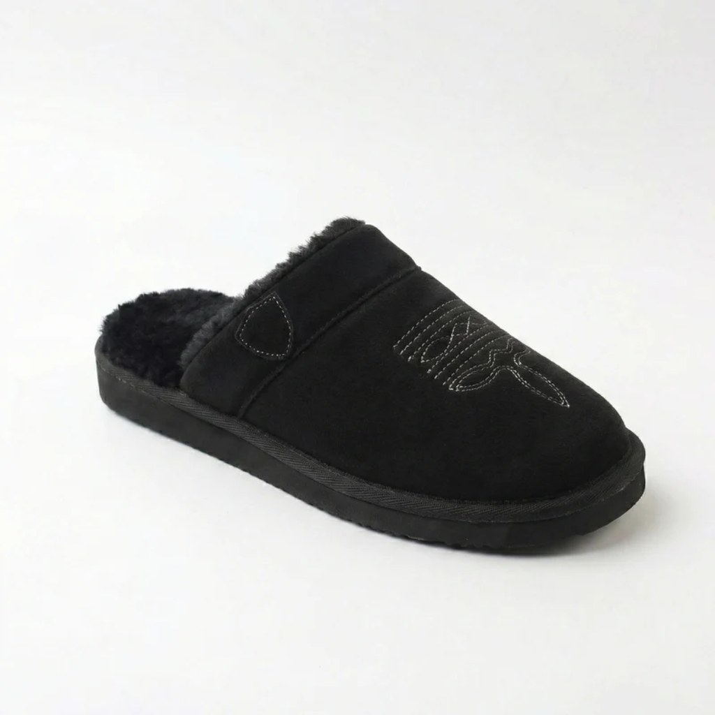 Cowboy Slippers - Fur Lined Cushioned Footbed