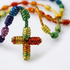 Crafted Knotted Rosary with Cross Charm