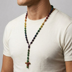 Crafted Knotted Rosary with Cross Charm