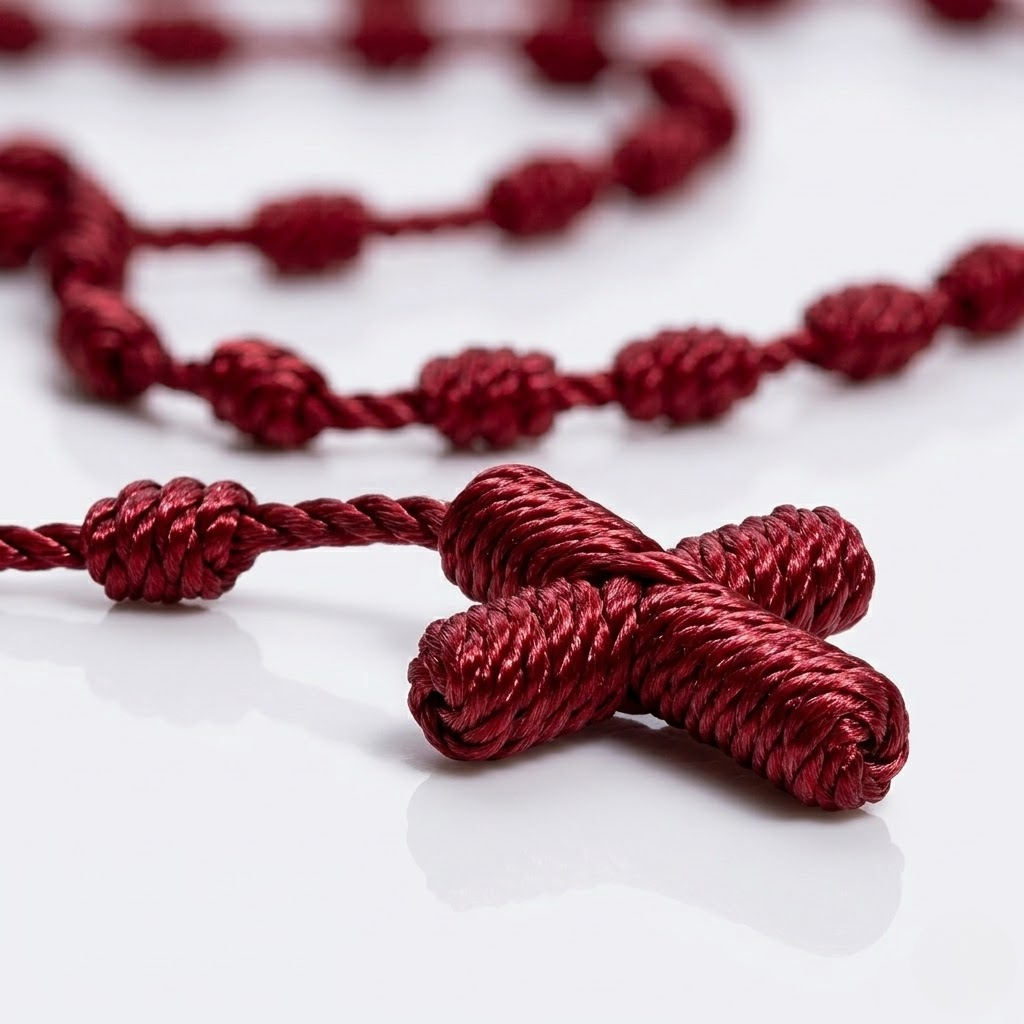 Crafted Knotted Rosary with Cross Charm