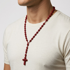 Crafted Knotted Rosary with Cross Charm