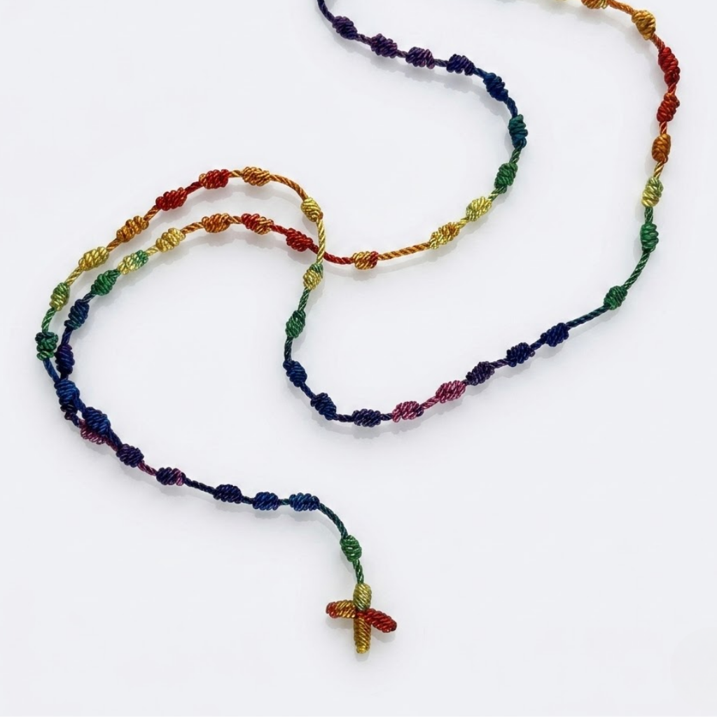 Crafted Knotted Rosary with Cross Charm