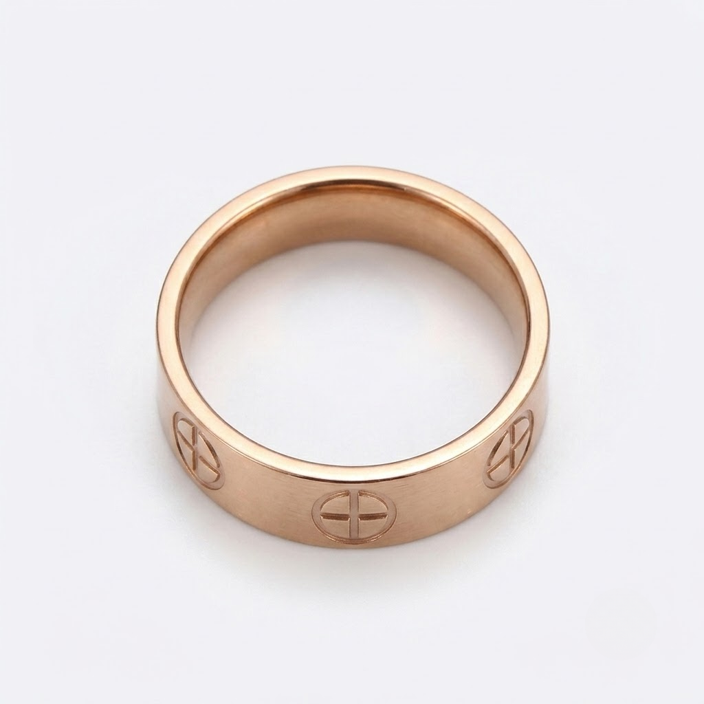 Cross Band Ring Stainless Steel | Couples Ring Women Men-Tithesource-
