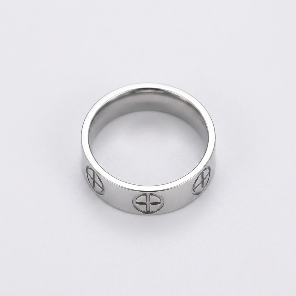 Cross Band Ring Stainless Steel | Couples Ring Women Men-Tithesource-