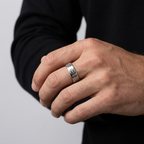 Cross Band Ring Stainless Steel | Couples Ring Women Men-Tithesource-