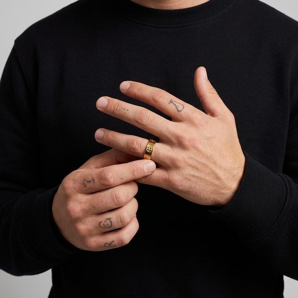 Cross Band Ring Stainless Steel | Couples Ring Women Men-Tithesource-