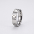 Cross Band Ring Stainless Steel | Couples Ring Women Men-Tithesource-Silver-6-