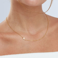 Cross Necklace for Women Sideways Gold Dainty Layering Pendant