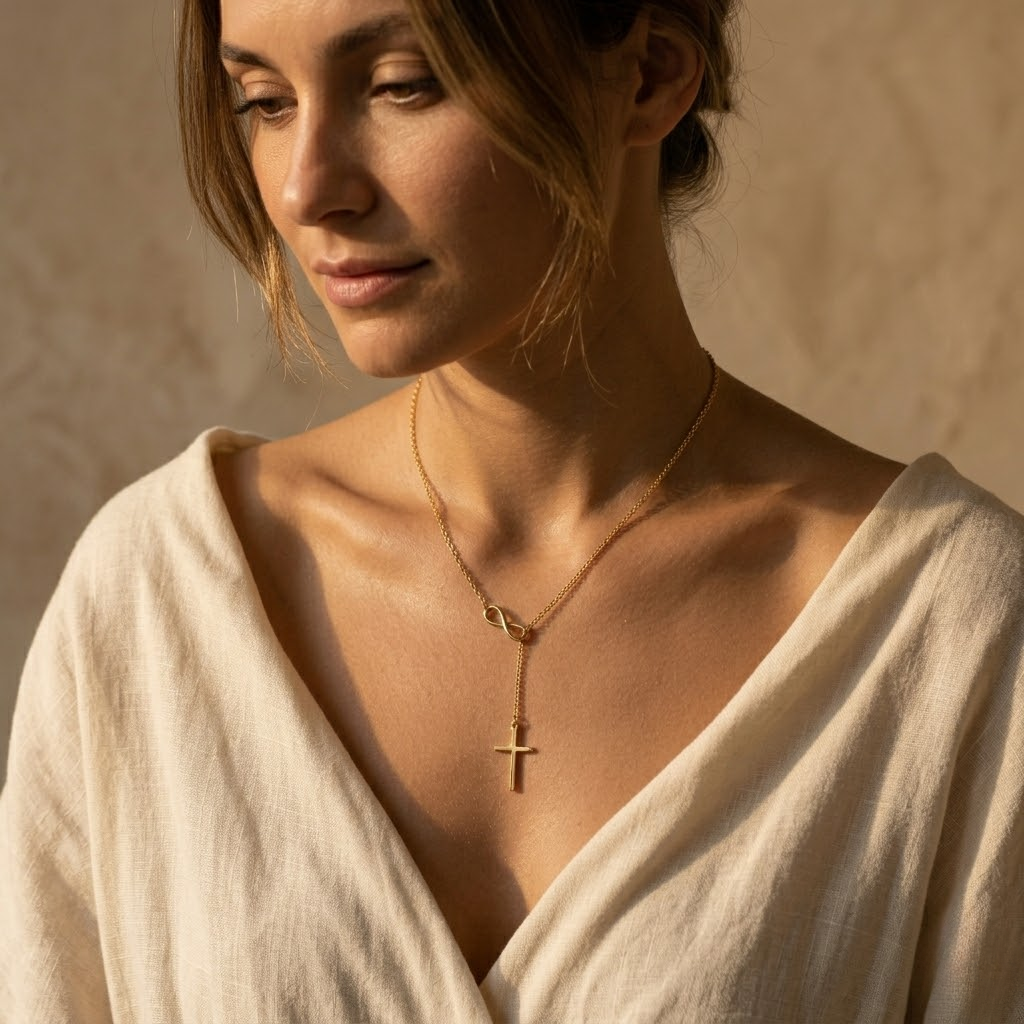 Cross Pendant Necklace for Women | Minimalist Choker Clavicle Chain