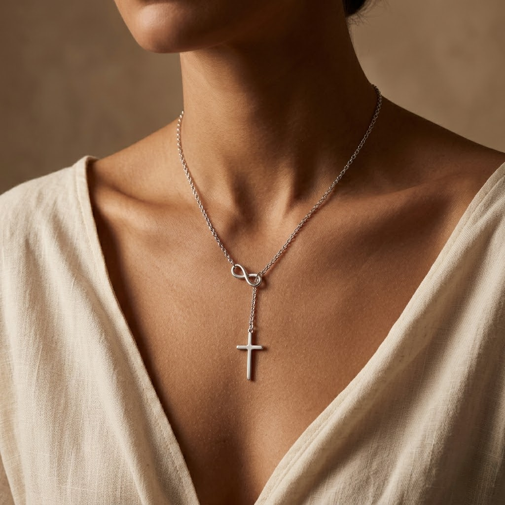 Cross Pendant Necklace for Women | Minimalist Choker Clavicle Chain