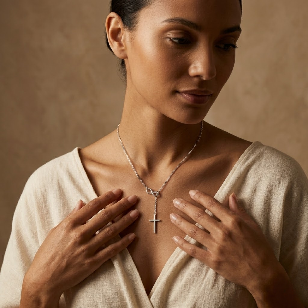 Cross Pendant Necklace for Women | Minimalist Choker Clavicle Chain