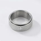 Cross Prayer Ring | Anxiety Ring Stainless Steel-Tithesource-