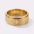 Cross Prayer Ring | Anxiety Ring Stainless Steel-Tithesource-