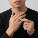 Cross Ring | Statement Stainless Steel Punk Signet Men-Tithesource-