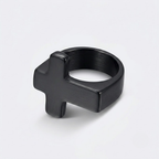 Cross Ring | Statement Stainless Steel Punk Signet Men-Tithesource-