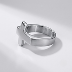 Cross Ring | Statement Stainless Steel Punk Signet Men-Tithesource-