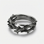 Crown of Thorns Ring Jesus Christian Faith Stainless Steel Band Ring Men-Tithesource-