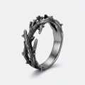 Crown of Thorns Ring Jesus Christian Faith Stainless Steel Band Ring Men-Tithesource-Black-6-