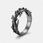 Crown of Thorns Ring Jesus Christian Faith Stainless Steel Band Ring Men-Tithesource-Black-6-