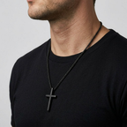 Crusader Cross Plain Pendant Necklace | Stainless Steel Box Chain