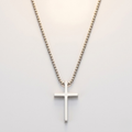 Crusader Cross Plain Pendant Necklace | Stainless Steel Box Chain