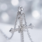 Cubic Zirconia Cross Necklace for Women | Ice Pendant