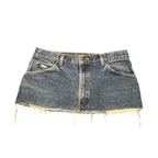 Denim Mini Skirt Womens Low Rise Y2K Patchwork Mesh Varsity Number Jean Skirt