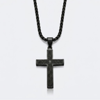 Engraved Cross Pendant Chain Necklace