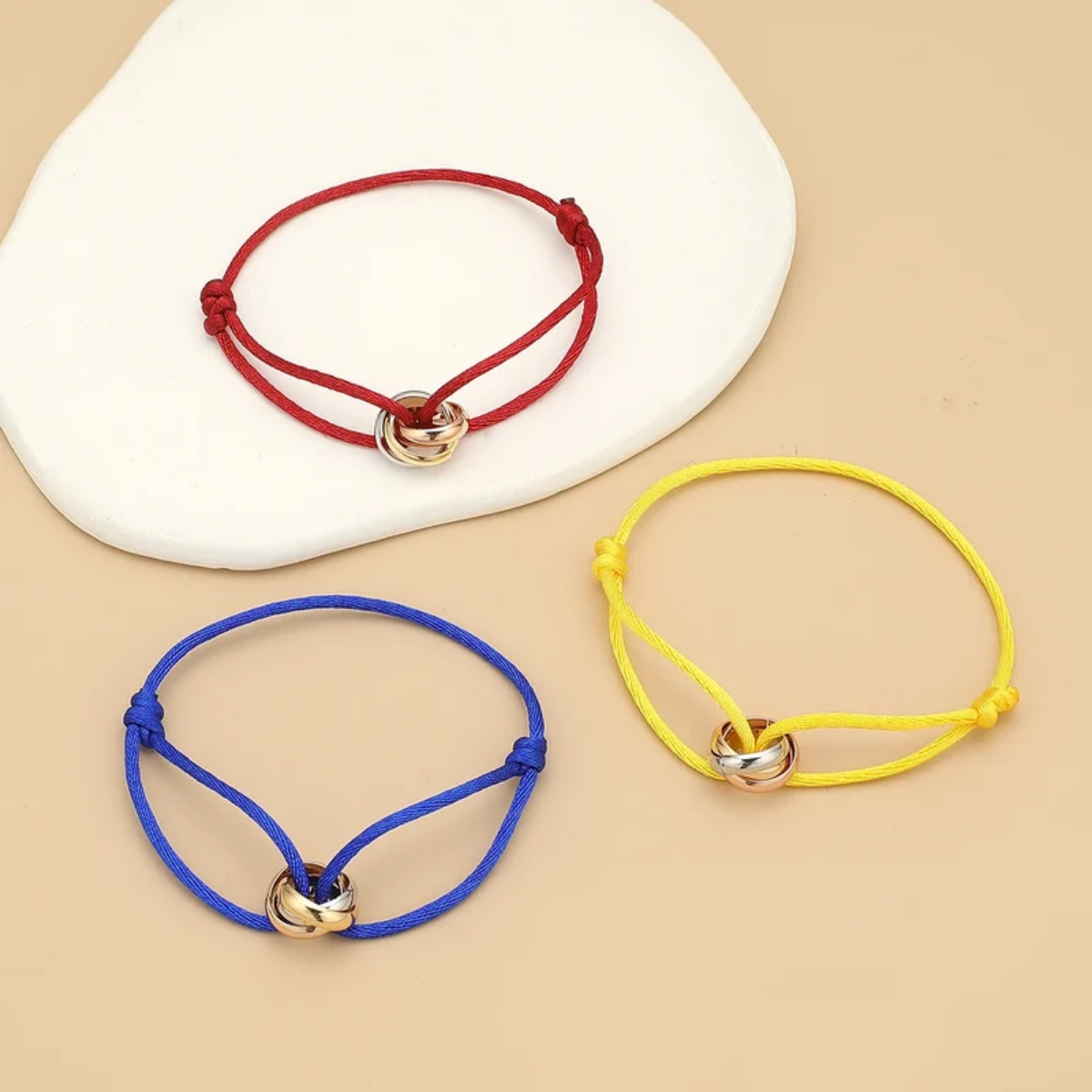 Eternal Trinity Rope Bracelet - Friendship Promise Bracelet