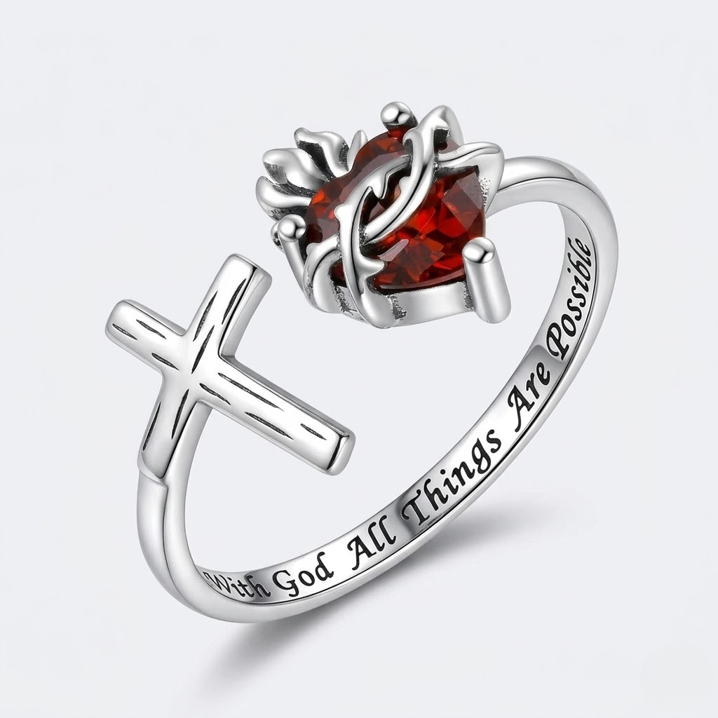 Faith Cross Adjustable Ring | Christian Jewelry