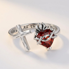 Faith Cross Adjustable Ring | Christian Jewelry