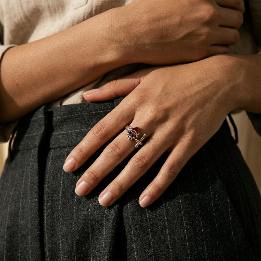 Faith Cross Adjustable Ring | Christian Jewelry