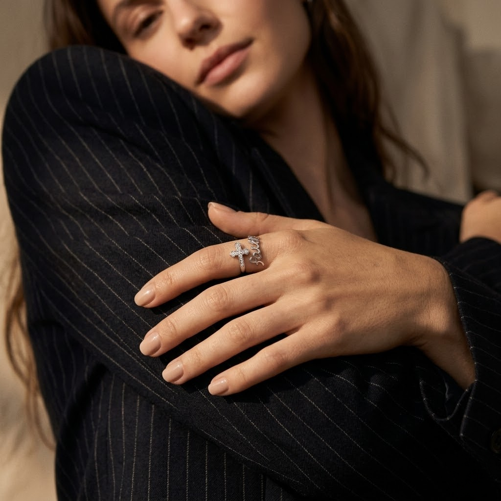 Faith Cross Adjustable Ring | Christian Jewelry